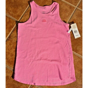 Adidas Dark Pink Sleeveless Big Girls Tank Top Size L